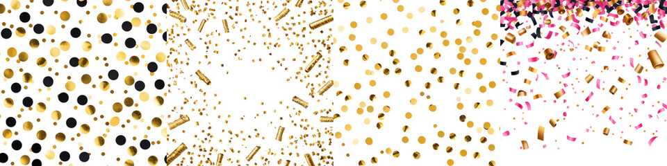 Captivating Confetti   Vibrant bursts of colorful confetti glitter and shimmering particles creating a dynamic festive background perfect for holiday party and designs