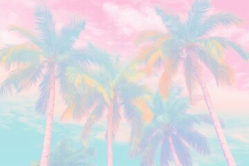 Obraz premium Palm trees backgrounds outdoors nature.