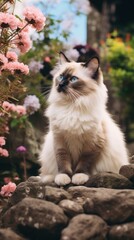 Animal mammal kitten flower.