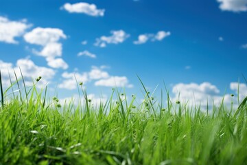 Fototapeta premium Meadow grass sky grassland.