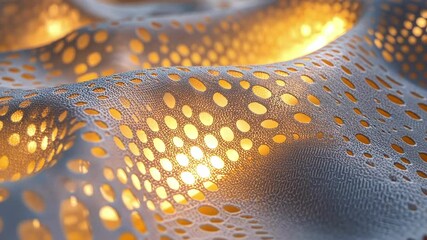 Medium closeup of a smart bandage applied to a showcasing the seamless integration of the bandage with the skin and the subtle luminescence indicating active drug delivery. The skins