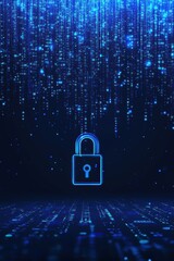 High tech background with theme of lock. Internet security.
