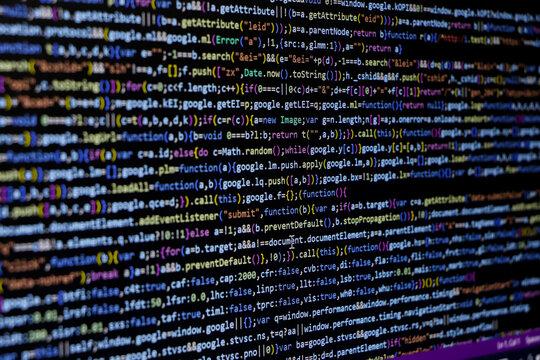 Coding screen , software developer screen while coding