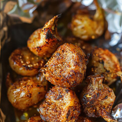 Delicious grilled and roasted chicken wings and legs perfect for a summer barbecue picnic