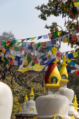 Small stupas located at the base of Swayambhunath, Kathmandu, Nepal