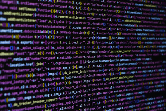 Web development coding, programming screen