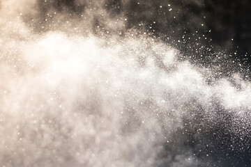 Dynamic dust particle movement close-up abstract photography soft light environment macro view visual concept