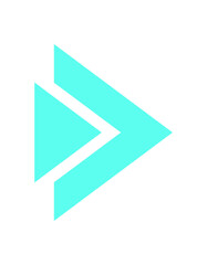 Y2K arrow shape symbol. Modern abstract icon with retro design. Trendy flat element, nostalgic 90s aesthetic, perfect for decoration or as a cool shape for streetwear collection.