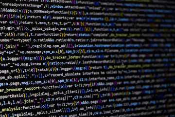 Technology background concept, developer coding screen