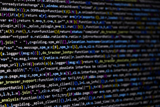 Technology background concept, developer coding screen