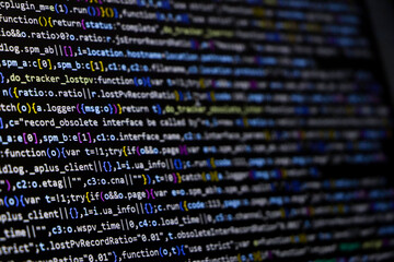 Technology background concept, developer coding screen