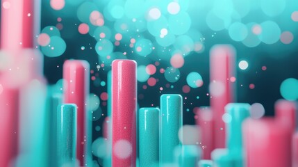 Obraz premium Molding stock bar concept. Vibrant Liquid Flows and Glowing Geometric Shapes in a Futuristic Digital Realm