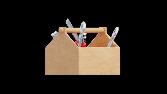 3D Animation of Tools Box