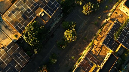 Aerial outdoor solar photovoltaic base in Asia