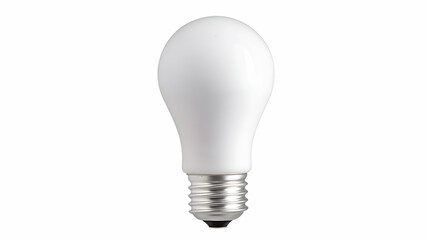 White Lightbulb on White Background