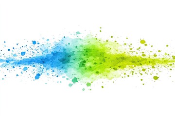 Obraz premium Abstract blue-green watercolor splash banner