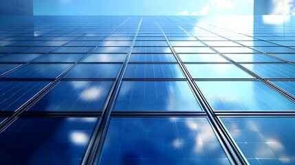 Obraz premium Solar power station with huge solar photovoltaic