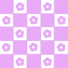 flower and grid background