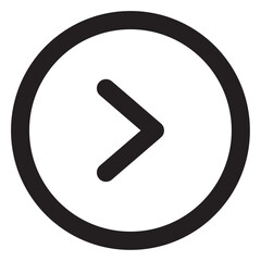 Arrow in Circle Forward Bold Minimalist