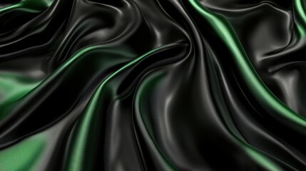Obraz premium A canvas of satin, its silken sheen softened by the emerald hues of silk, creating a luxurious and ethereal ambiance. 
