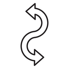 Double Ended Arrow S Shaped Icon