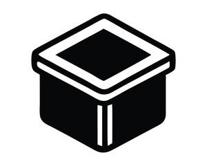 Minimalist Black and White Book Icon,Education, Learning, Knowledge Symbol Vector