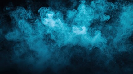 Obraz premium A swirling vortex of blue and green smoke, a canvas of ethereal beauty that seems to pulse with an inner light. 