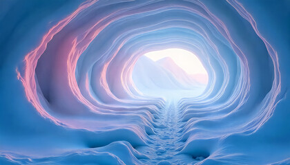 an ice cave