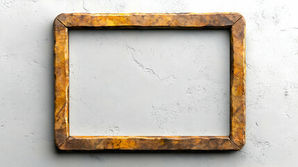 Rustic wooden frame on textured background, mockup