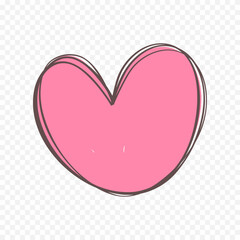 Doodle Hearts hand drawn love hearts Vector illustration