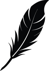 Fototapeta premium Feather Silhouette Vector Illustration Design