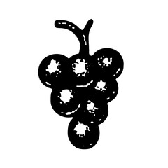 Grapes Clipart - Black and White Illustration