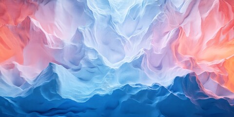 Fototapeta premium Abstract landscape features soft pastel colors and wavy textures