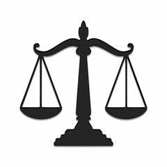 Legal balance scale icon representing law and fairness