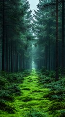 Fototapeta premium Wild nature peaceful forest high resolution picture