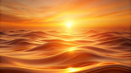 Abstract soft orange gradient waves background with smooth light transitions