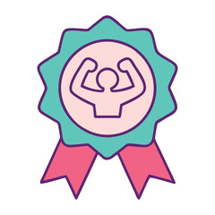 Fitness Challenge Achievement Medal Icon