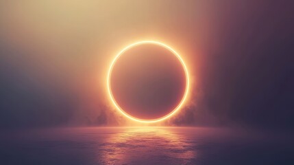 Glowing circle symbolizing unity and support, set against a soft gradient background, conveying harmony and connection.