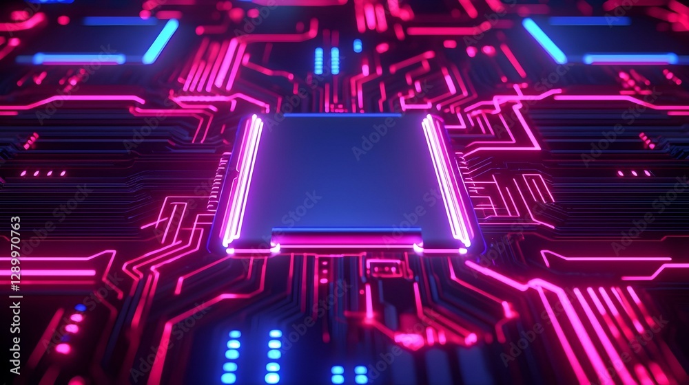 Poster vibrant rgb patterns on led screen, intricate close-up showcasing a mesmerizing array of colors and 