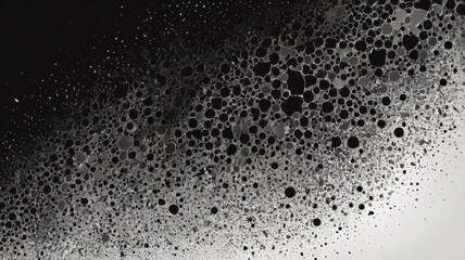 Obraz premium Torn Monochrome Halftone Background with Abstract Vector Design in Black White and Gray Shades