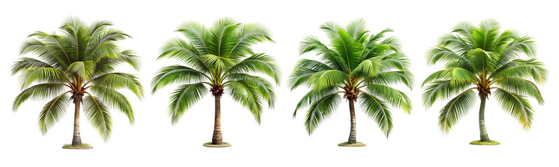 Obraz premium Tropical palm tree transparent, background.