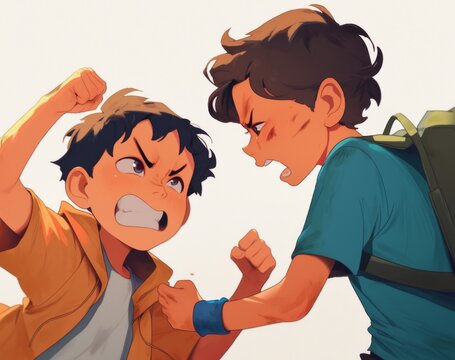 Two Boys Fighting 