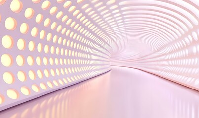 Naklejka premium Sleek Urban Interior, contemporary wall design, reflective flooring, minimalist aesthetic, light-infused space, modern architecture elegance