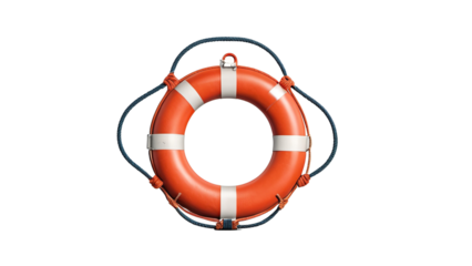 Orange Life Ring Buoy Safety Equipment Image
