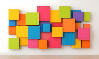 Vivid Abstract Wall Art, a large panel featuring vibrant colors and ample empty space, perfect for modern interior design aesthetics.