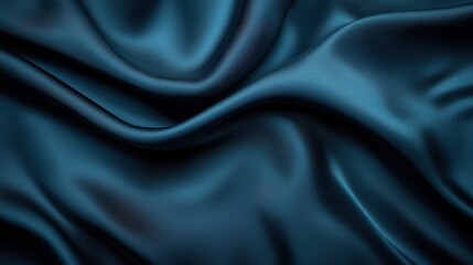 Obraz premium Elegant deep blue satin fabric texture