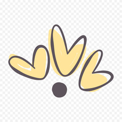 Doodle Hearts hand drawn love hearts Vector illustration