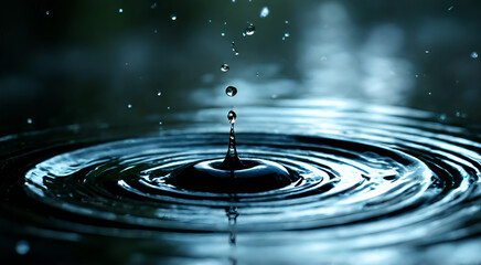 water drop falling