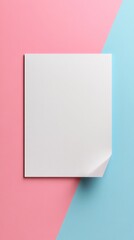 blank paper on vibrant background