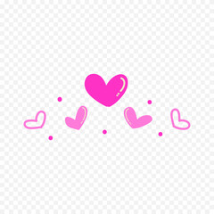 Doodle Hearts hand drawn love hearts Vector illustration